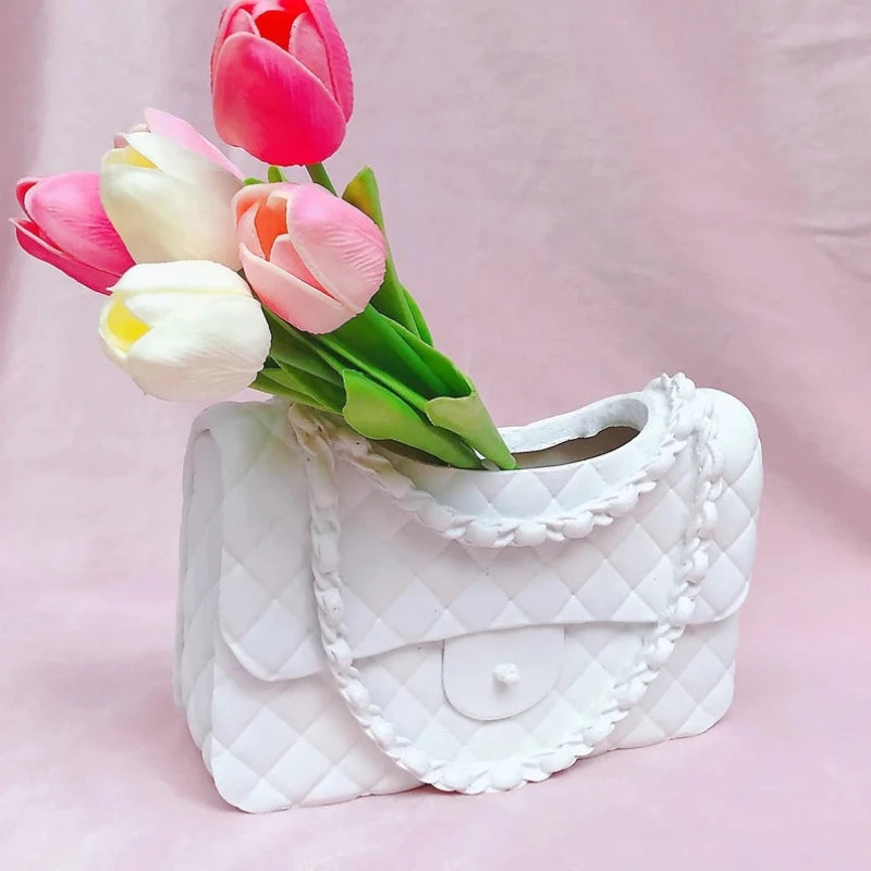 Flap Handbag Purse Vase